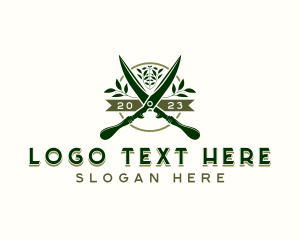 Vines - Landscaping Hedge Scissors logo design