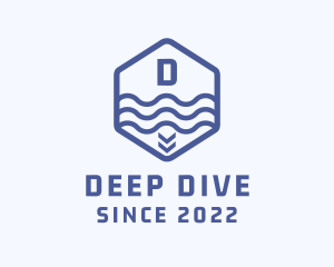 Dive - Water Wave Aquarium logo design