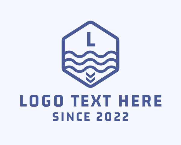 Beach - Water Wave Aquarium logo design