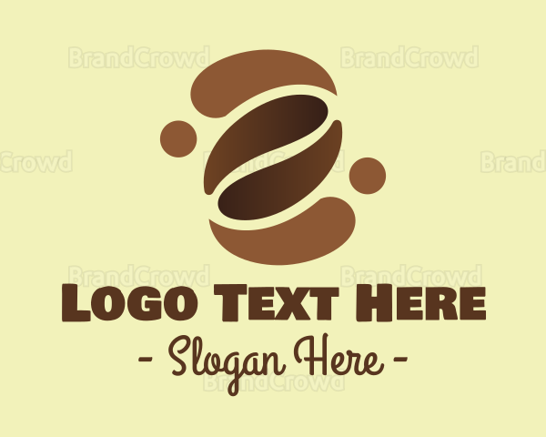 Brown Coffee Bean Logo