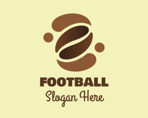 Brown Coffee Bean Logo