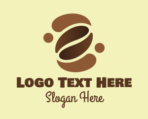 Brown Coffee Bean Logo