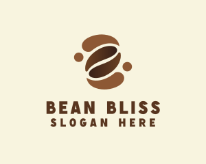 Brown Coffee Bean logo design