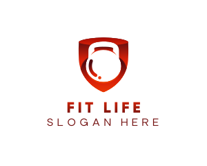 Kettlebell Fitness Shield logo design