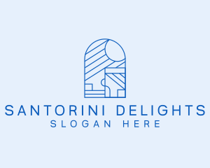 Santorini - Interior Design Architect logo design