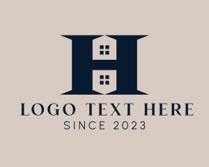 Container - Warehouse Facility Letter H logo design