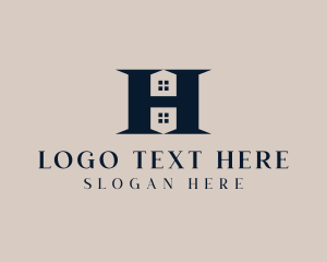 Residential Property Letter H logo design