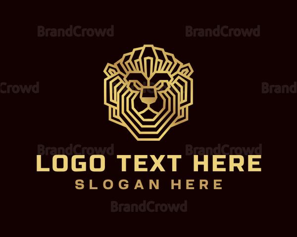 Luxury Lion Animal Logo