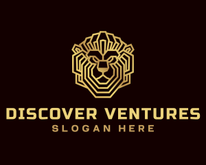 Geometric - Luxury Lion Animal logo design