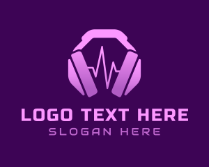 Purple Music Headphone Logo