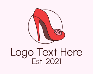 High Heels - Flower Fashion Heel logo design