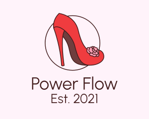 Pump - Flower Fashion Heel logo design