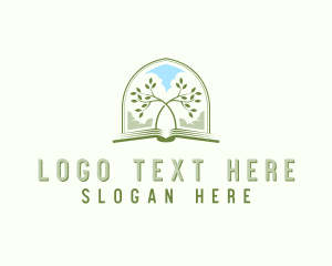 Organic - Learning Tree Book logo design