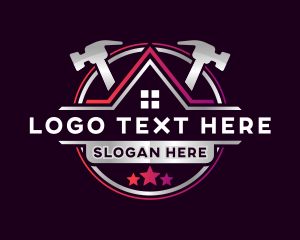 Tool - Hammer Carpentry Roofing logo design