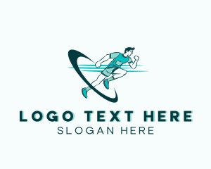 Jogging - Running Human Athlete logo design