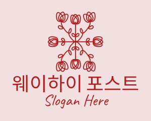 Red Rose Pattern logo design