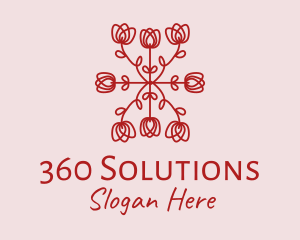 Red Rose Pattern logo design