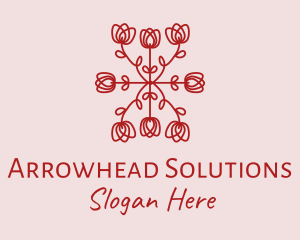 Red Rose Pattern logo design