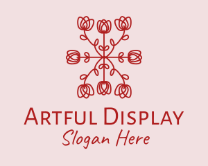 Red Rose Pattern logo design