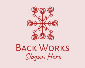 Red Rose Pattern logo design