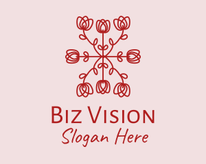 Red Rose Pattern logo design