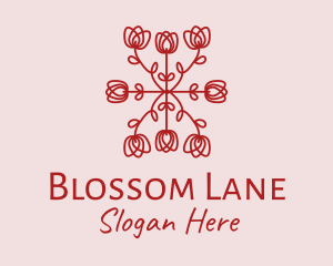 Red Rose Pattern logo design