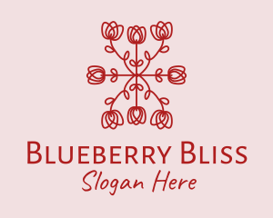 Red Rose Pattern logo design