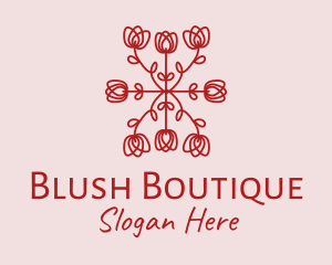 Red Rose Pattern logo design