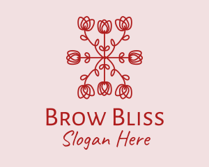 Red Rose Pattern logo design