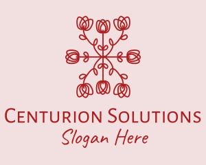 Red Rose Pattern logo design