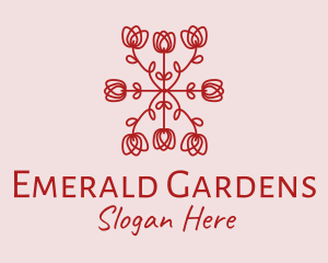 Red Rose Pattern logo design