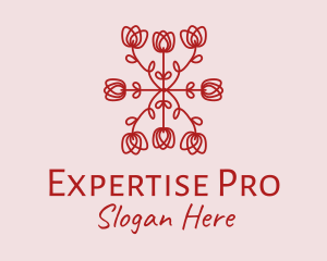 Red Rose Pattern logo design