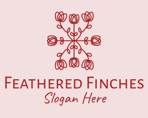 Red Rose Pattern logo design