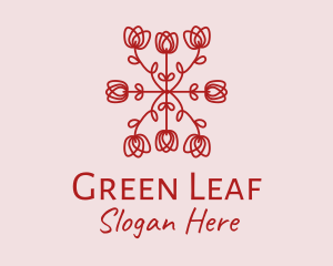 Red Rose Pattern logo design