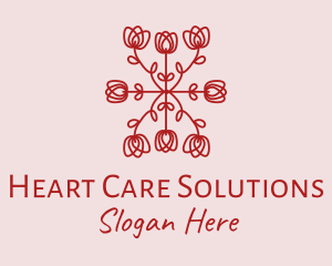 Red Rose Pattern logo design