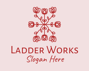 Red Rose Pattern logo design