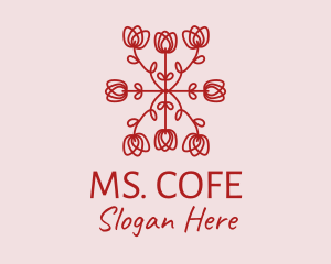 Red Rose Pattern logo design