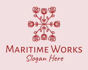 Red Rose Pattern logo design