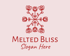 Red Rose Pattern logo design