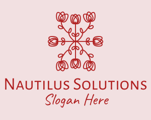 Red Rose Pattern logo design