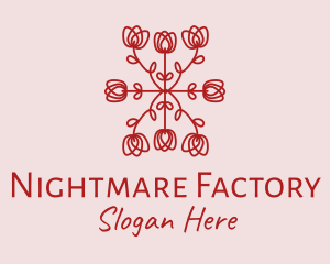 Red Rose Pattern logo design