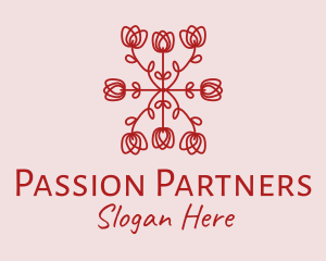 Red Rose Pattern logo design