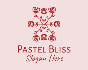 Red Rose Pattern logo design