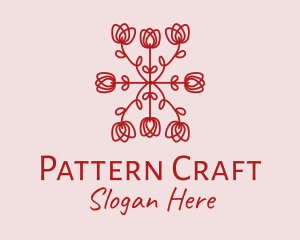 Red Rose Pattern logo design