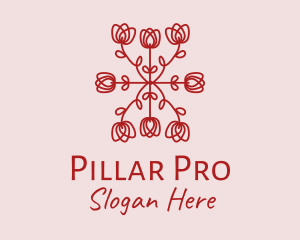 Red Rose Pattern logo design