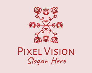 Red Rose Pattern logo design