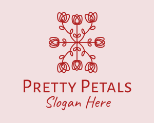 Red Rose Pattern logo design