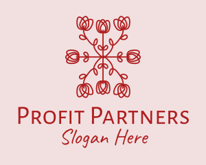 Red Rose Pattern logo design