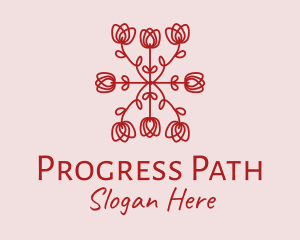 Red Rose Pattern logo design