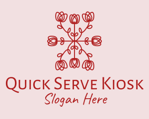 Red Rose Pattern logo design